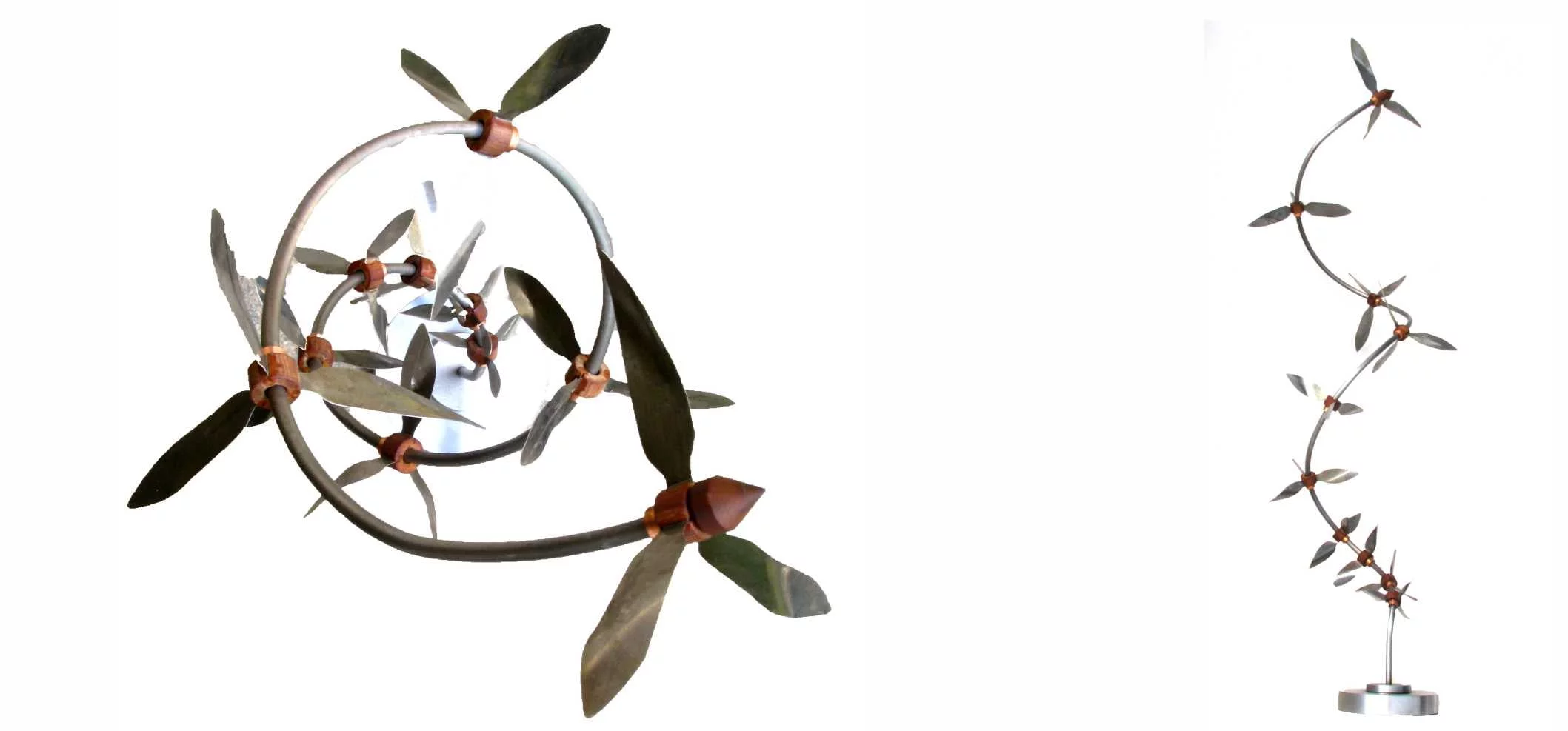 moving sculpture in steel
