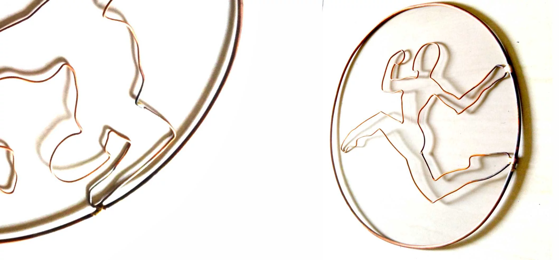 Copper wire art figures