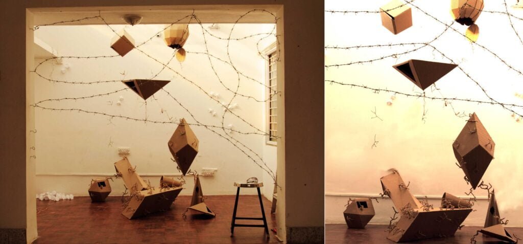 Engaging art installation about mindless thoughts