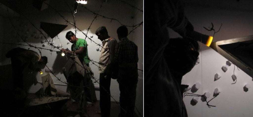 Engaging art installation about mindless thoughts