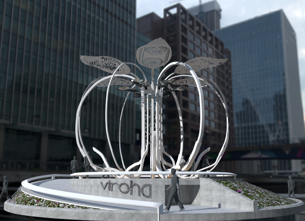 Public sculpture India Banyan Tree